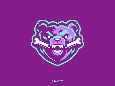 Bone Breaker bear bears mascots bone branding football grizzly illustration logo logos logotype mascot sport logo
