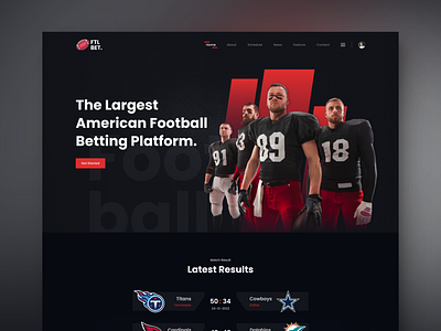 Website for Betting american football bet bet website betting design football landing sport bet sport betting ui ui design ux ux design web app website