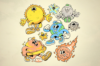 Space Object Mascot cartoon graphic design illustration retro retrocharacter retromascot
