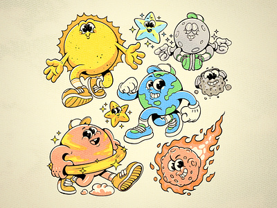 Space Object Mascot cartoon graphic design illustration retro retrocharacter retromascot