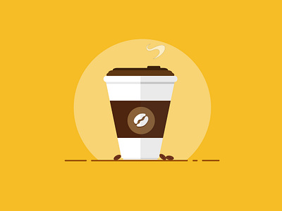Flat Design Coffe Cup coffe coffe in cup cup design flat flat design ilustration