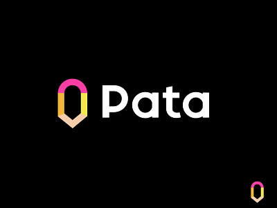 Pata /Pencil bold data design geometric logo logodesign mobile app modern pencil simple