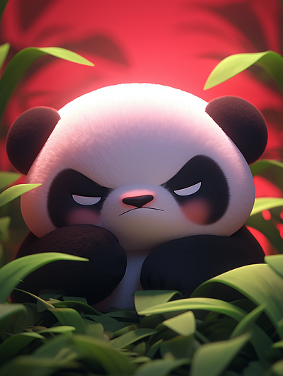 Cute panda dall e