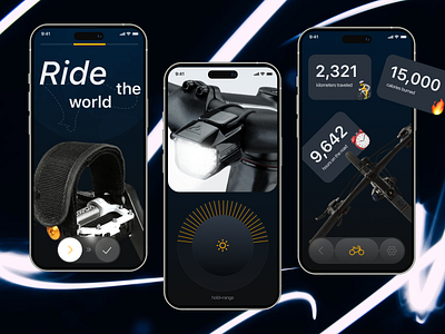 Bicycle - Mobile App Concept app bicycle design dribble mobile ui vybornov