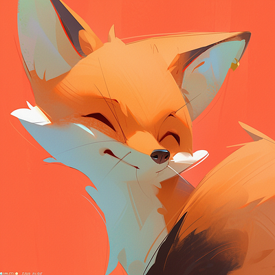 A cute Fox dall e