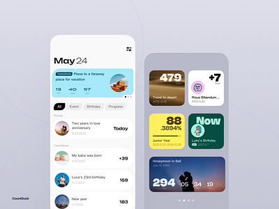 Simple. Beautiful. Countdown. app design flat graphic design illustration minimal ui ux