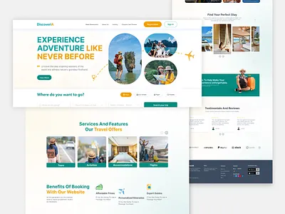 Travel Landing page Redesign crative design figma design graphic design journey landing page design modern design smart design tour travel landing page ui visual design website design