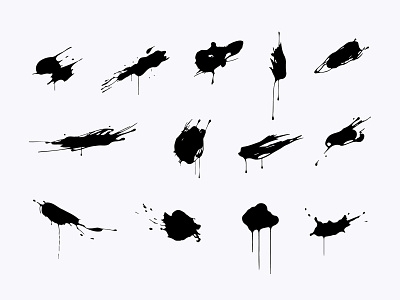 Vector Ink Splatters vector ink splashes