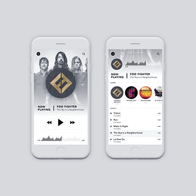 Music Player App branding clean design graphic design minimalist mobile app ui ux web website