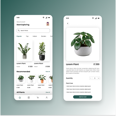 Plant Shop Mobile App dailyui design figma ui ui design ux ux design