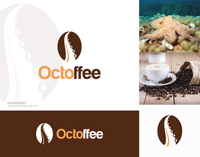 Octoffee Logo & Brand Packaging. brand identity branding business cafe shop coffee coffee branding coffee logo company creative delivery design fast food graphic design hotel logo negative space packaging redesign restaurant visual identity