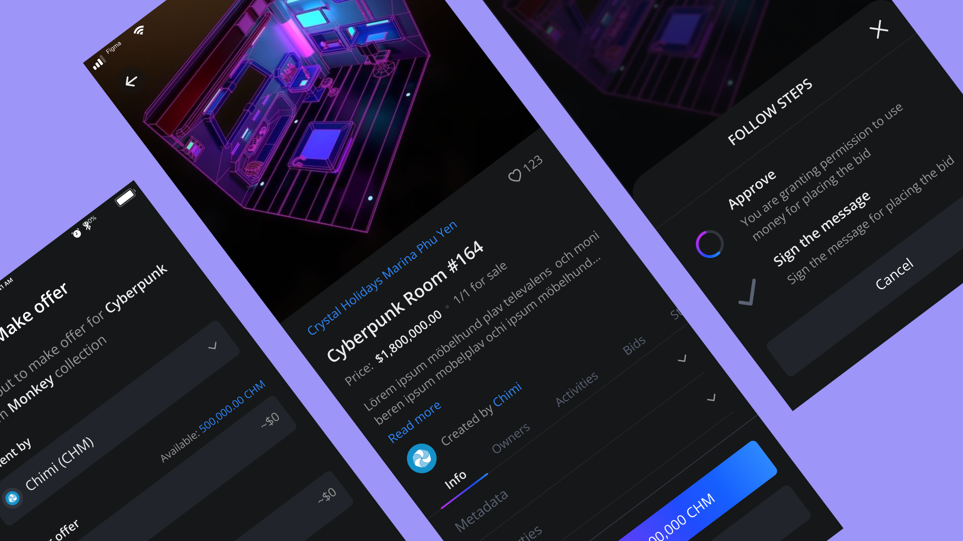 NFT Marketplace App crypto crypto ui kits cryptocurrency marketplace marketplace app nft nft marketplace nft ui non fungible token ui ui kits