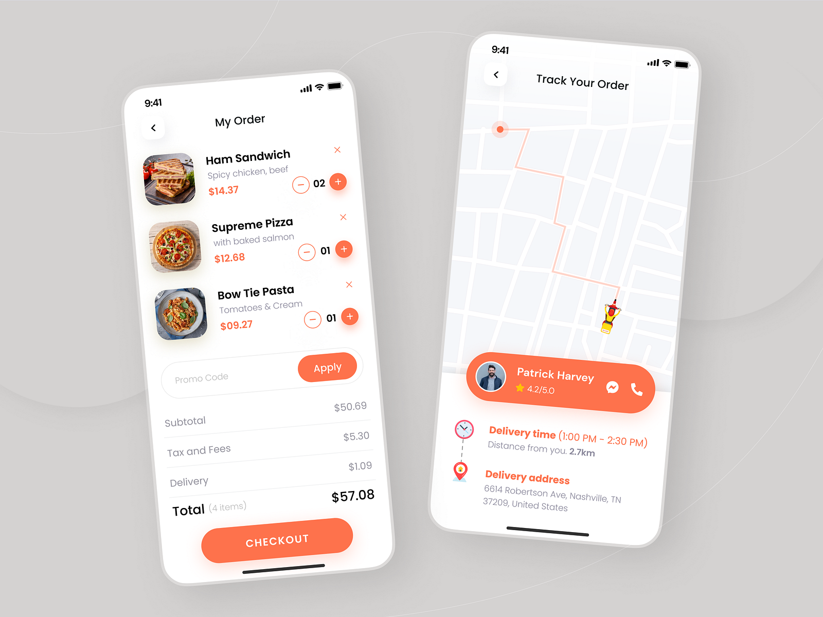 Food Delivery App Order & Tracking UI Design by XongoLab Products on ...