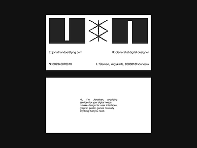 jonathandoe.png - business card branding brutalist business card design logo minimalism minimalist popular portfolio trending ui ux