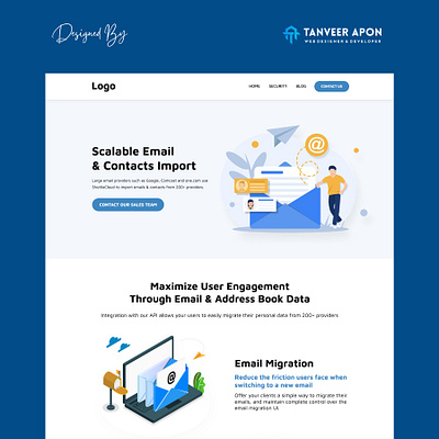 Email Marketing Company Landing Page Design email marketing landing page ui ux website website design