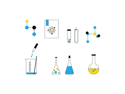 Chemistry Icons & Symbols :: file for download atom chemical chemistry education experiment flask icon icons lab laboratory molecule science set structure test tube tube