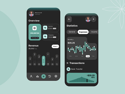 Finance Mobile App Design android android app design app app design appdesign banking dark theme finance finance app interface interfacedesign ios app design minimal mobile mobile app design ui ux ux ui design uxui uxuidesign