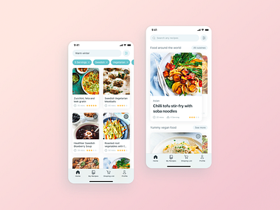 Foody Moody app design food mobile recipe ui