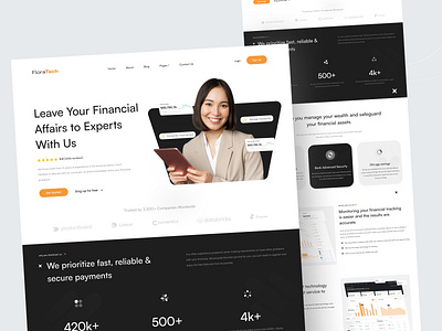 FloraTech - Finance Web Design clean figma finance ui uiux userinterfaces ux uxwx web webdesign
