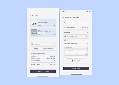 Checkout Page for a Shopping App daily ecommerce lightmode ui