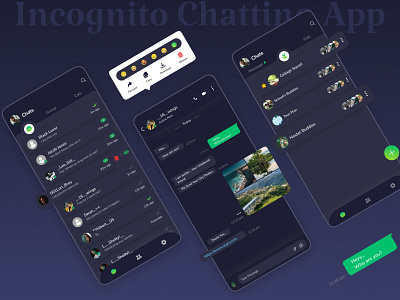 Incognito Chatting app💬 animation graphic design logo ui design ux design