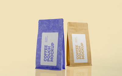 Coffee Pouch Mockup graphic design promotion