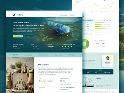 Eco Investment Fund - Landing Page ai ai generated fund investment landing page modern style sustainability ui