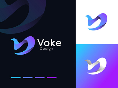 Voke Design app logo design business logo creative logo custom logo gradient logo icon logo website logo