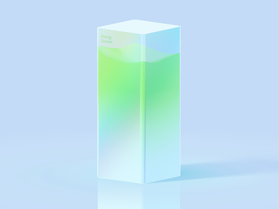 Energy Column-Green 3d animation battery energy fluid interaction