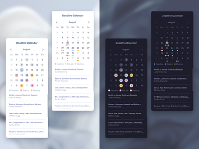 Deadline calendar widget app branding flat kit saas ui webdesign widget