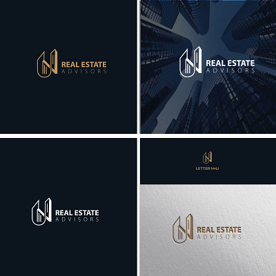 NU Real Estate Logo ( Unused) branding creative logo design graphic design illustration letter logo logo modern logo nu nu logo real estate typography vector