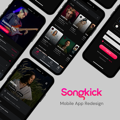 Mobile Redesign: Songkick app branding design graphic design interface mobile ui ux