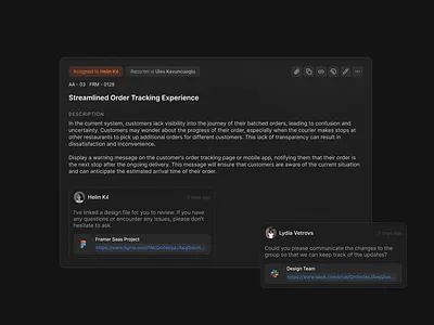 Task Management Cards board card comment dark dashboard design figma jira management orange product product design slack task task board task management cards ui web