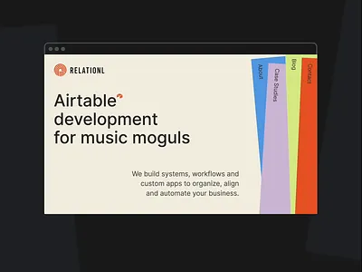 Relationl Webflow Website agency bright cream creative design portfolio simple studio tabs