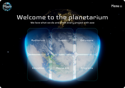 Animated layout design by planetarium design illustration logo ui ux