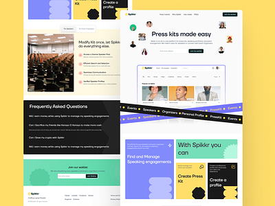 Spikkr waitlist Design design framer landing page ui