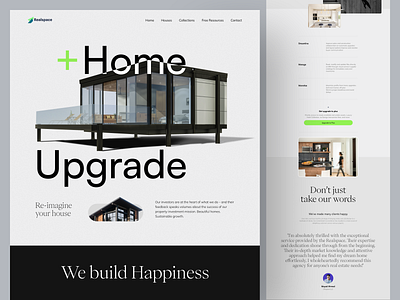 Realspace v2 | Real Estate solution for you bold clean home homepage housing landing page management property real estate rental typography ui web design website
