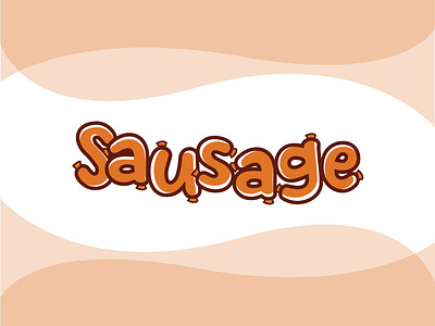Workmark Logo illustration sausage logo wordmark logo