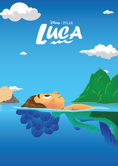 Luca Disney Movie Poster disney graphic design illustration luca pixar