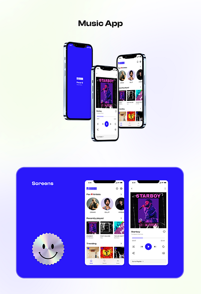 Music App - Fever 9 buttons homescreens minimal design music ui navigation ui ui designs